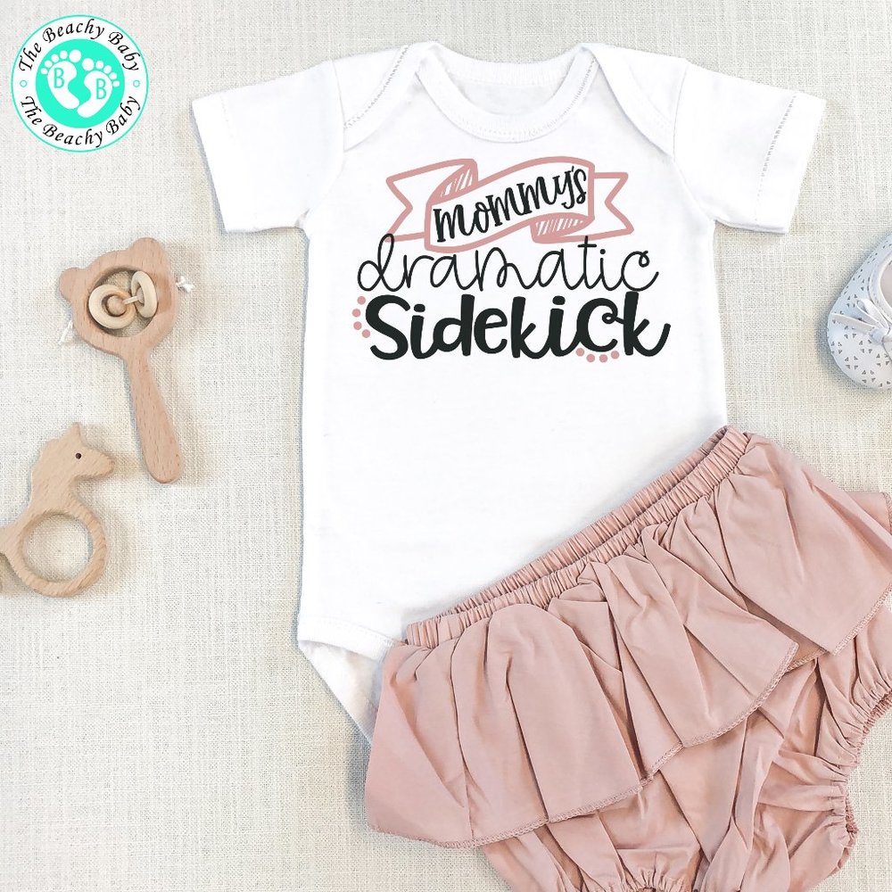 Mommy's Dramatic Sidekick Baby Onesie